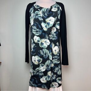 Simply Vera Vera Wang Black Floral Midi Dress